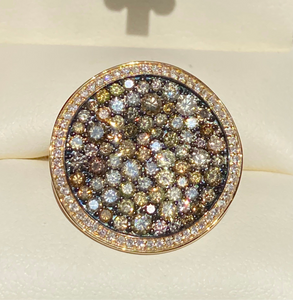 2.52 ct. Diamond Ring, Multicolored, 14k Size 7.25