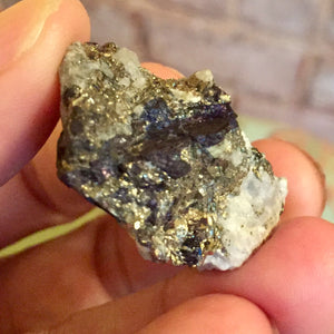 Covellite and Pyrite, 27 gram, Extremely Rare Display Mineral, USA Mined Gem.